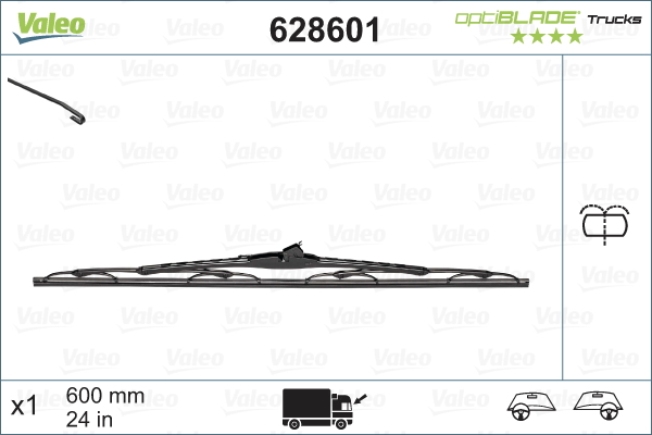 Lamela stergator OPEL MOVANO A platou / sasiu (X70) 2.2 DTI (ED, HD, UD0, UD4) diesel 90 cai VALEO 628601