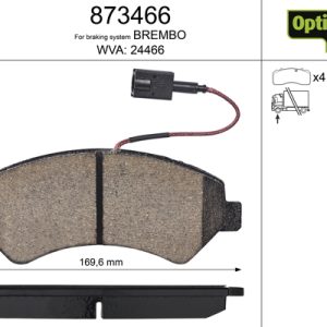 Placute frana OPEL MOVANO C platou / sasiu (U9) 2.2 BlueHDi 120 diesel 120 cai VALEO 873466