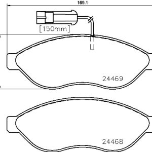 Placute frana OPEL MOVANO C platou / sasiu (U9) 2.2 D diesel 165 cai BREMBO P 23 143