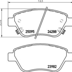 Placute frana OPEL ADAM (M13) 1.0 benzina 90 cai BREMBO P 59 081