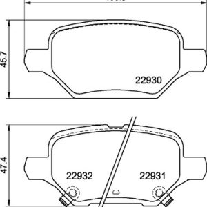 Placute frana OPEL MOKKA / MOKKA X (J13) 1.4 (_76) benzina 120 cai BREMBO P 59 099