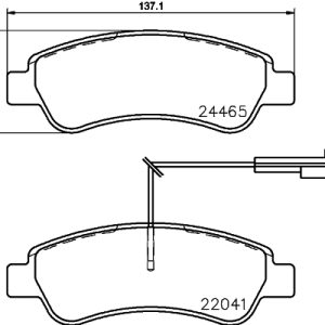 Placute frana OPEL MOVANO C platou / sasiu (U9) 2.2 D diesel 140 cai BREMBO P 61 125