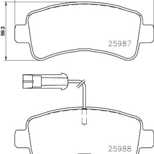 Placute frana OPEL MOVANO C platou / sasiu (U9) 2.2 D diesel 120 cai BREMBO P 61 130