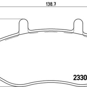 Placute frana OPEL MOVANO A platou / sasiu (X70) 2.8 DTI (ED, HD, UD0, UD4) diesel 114 cai BREMBO P 68 025