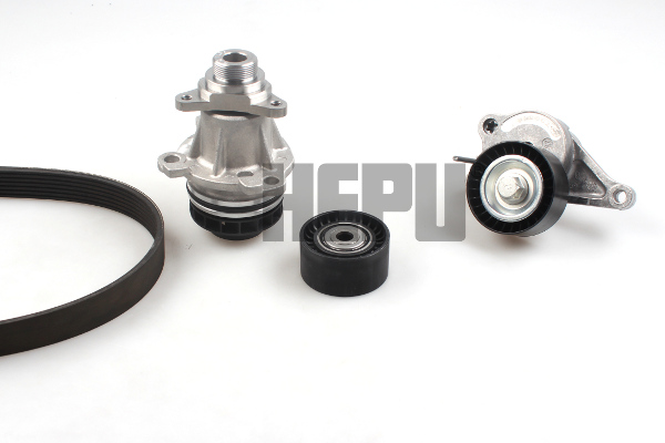 Pompa apa + Set curea transmisie cu caneluri OPEL MOVANO B caroserie (X62) 2.3 CDTI RWD (FV) diesel 101 cai HEPU PK09070