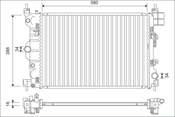 Radiator racire motor OPEL MOKKA / MOKKA X (J13) 1.8 (_76) benzina 140 cai VALEO 701171