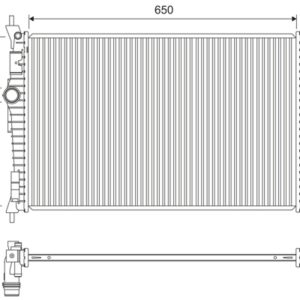 Radiator racire motor OPEL COMBO Autoutilitara/limuzina spatioasa (K9) 1.2 benzina 131 cai VALEO 701173