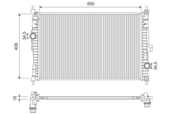 Radiator racire motor OPEL COMBO Autoutilitara/limuzina spatioasa (K9) 1.2 benzina 131 cai VALEO 701173