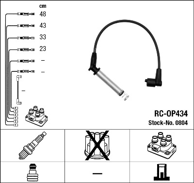 Set cablaj aprindere OPEL COMBO Autoutilitara/limuzina spatioasa (71_) 1.2 benzina 45 cai NGK 0804