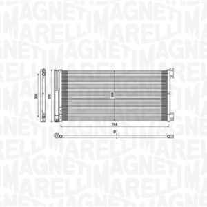 Condensator climatizare OPEL VIVARO B caroserie (X82) 1.6 CDTI (05) diesel 121 cai MAGNETI MARELLI 350203808000