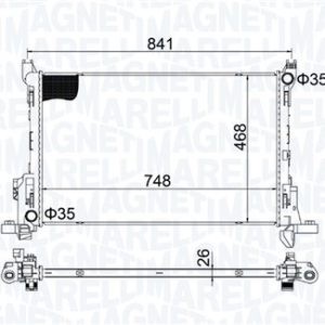 Radiator racire motor OPEL VIVARO B bus (X82) 1.6 CDTI (06) diesel 90 cai MAGNETI MARELLI 350213207700