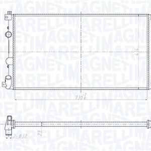 Radiator racire motor OPEL MOVANO A caroserie (X70) 1.9 DTI (FD) diesel 82 cai MAGNETI MARELLI 350213209500