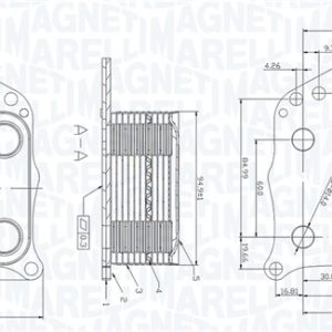 Radiator ulei motor OPEL GRANDLAND / GRANDLAND X (A18, P1UO) 1.6 Turbo (75) benzina 150 cai MAGNETI MARELLI 350300005200
