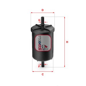 Filtru combustibil OPEL VIVARO A bus (X83) 2.0 16V (F7, J7, A07) benzina 120 cai SOFIMA S 1948 B