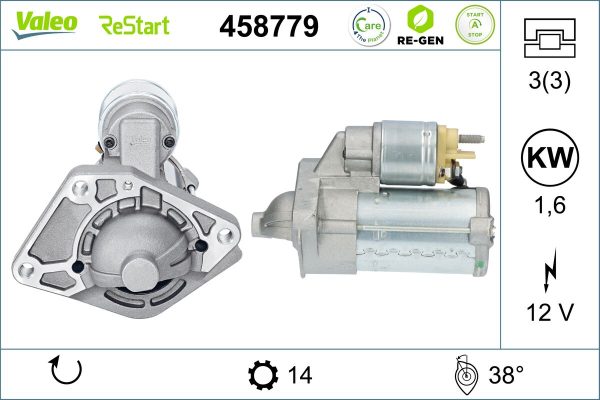 Electromotor OPEL VIVARO B platou / sasiu (X82) 1.6 CDTI (03) diesel 125 cai VALEO 458779