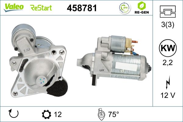 Electromotor OPEL MOVANO B caroserie (X62) 2.3 CDTI FWD (FV) diesel 179 cai VALEO 458781