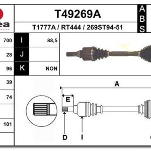 Planetara OPEL MOVANO A platou / sasiu (X70) 2.5 CDTI (ED, HD, UD0, UD4) diesel 146 cai EAI T49269A