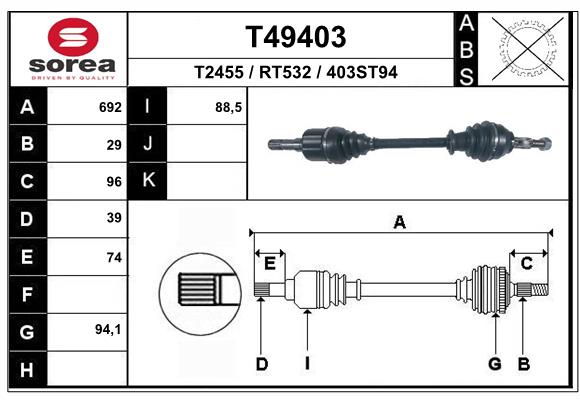 Planetara OPEL VIVARO B platou / sasiu (X82) 1.6 CDTI (03) diesel 116 cai EAI T49403
