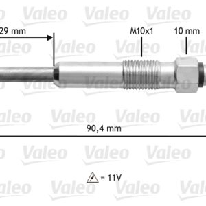 Bujie incandescenta OPEL VIVARO A caroserie (X83) 1.9 DTI (F7) diesel 101 cai VALEO 345101