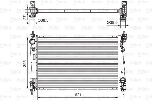 Radiator racire motor OPEL COMBO Autoutilitara/limuzina spatioasa (X12) 1.6 CDTI (B05) diesel 90 cai VALEO 701655
