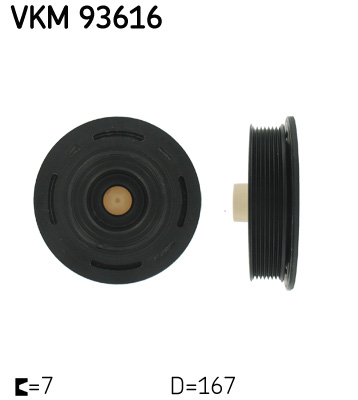 Fulie curea arbore cotit OPEL MOVANO A platou / sasiu (X70) 2.5 CDTI (ED, HD, UD0, UD4) diesel 146 cai SKF VKM 93616