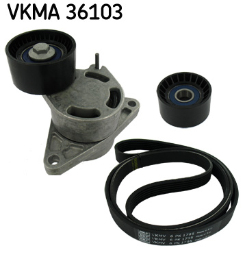 Set curea transmisie cu caneluri OPEL MOVANO A platou / sasiu (X70) 2.5 DTI (ED, HD, UD0, UD4) diesel 115 cai SKF VKMA 36103