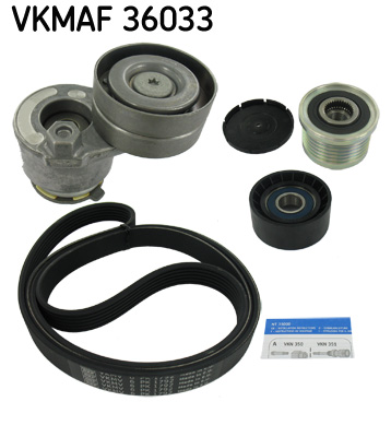 Set curea transmisie cu caneluri OPEL VIVARO A platou / sasiu (X83) 1.9 DTI diesel 101 cai SKF VKMAF 36033