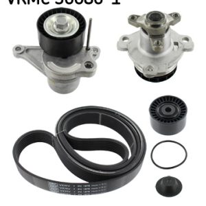 Pompa apa + Set curea transmisie cu caneluri OPEL VIVARO A platou / sasiu (X83) 2.0 CDTI diesel 114 cai SKF VKMC 36086-1