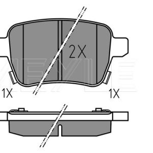 Placute frana OPEL ADAM (M13) 1.4 benzina 101 cai MEYLE 025 259 7317