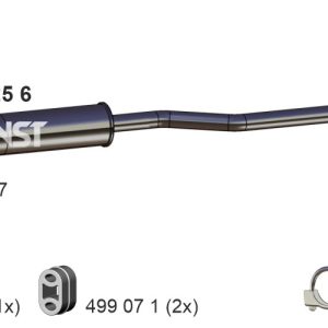 Toba esapamet intermediara OPEL COMBO Autoutilitara/limuzina spatioasa 1.4 16V benzina 90 cai ERNST 012256