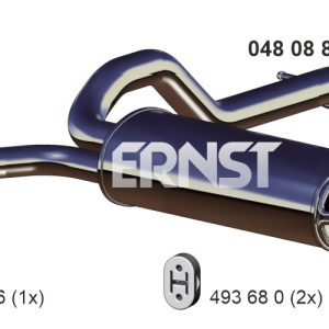 Toba esapament finala OPEL VIVARO A platou / sasiu (X83) 2.5 CDTI diesel 146 cai ERNST 048088