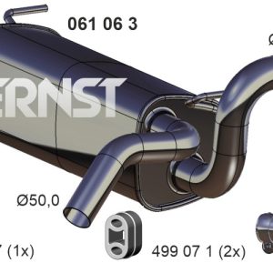 Toba esapament finala OPEL CASCADA (W13) 1.4 Turbo (67) benzina 140 cai ERNST 061063