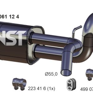 Toba esapament finala OPEL CASCADA (W13) 2.0 CDTI (67) diesel 165 cai ERNST 061124