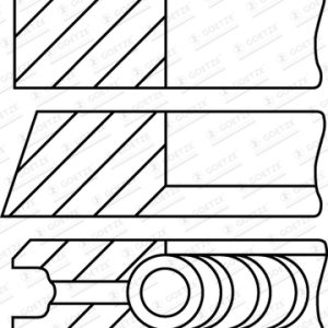 Set segmenti piston OPEL MOKKA / MOKKA X (J13) 1.6 CDTI (_76) diesel 110 cai GOETZE ENGINE 08-430300-00