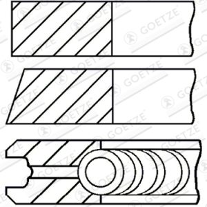 Set segmenti piston OPEL COMBO Tour (X12) 1.3 CDTI (C26, D26, E26, C05) diesel 80 cai GOETZE ENGINE 08-435700-00