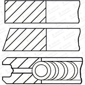 Set segmenti piston OPEL COMBO Autoutilitara/limuzina spatioasa (X12) 1.3 CDTI (B05) diesel 95 cai GOETZE ENGINE 08-435706-00