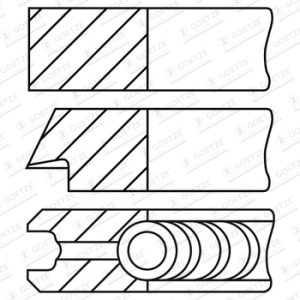 Set segmenti piston OPEL MOKKA 1.2 (76) benzina 101 cai GOETZE ENGINE 08-442900-10