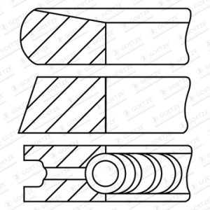 Set segmenti piston OPEL MOKKA / MOKKA X (J13) 1.7 CDTI 4x4 (_76) diesel 131 cai GOETZE ENGINE 08-452005-00