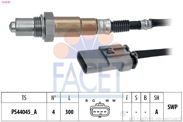 Sonda Lambda OPEL ADAM (M13) 1.0 benzina 90 cai FACET 10.8349