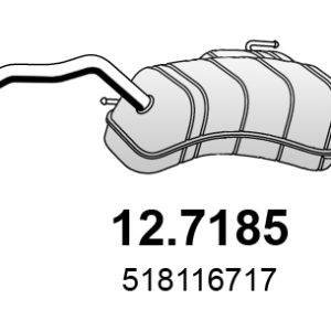 Toba esapament finala OPEL COMBO Autoutilitara/limuzina spatioasa (X12) 1.6 CDTI (B05) diesel 101 cai ASSO 12.7185