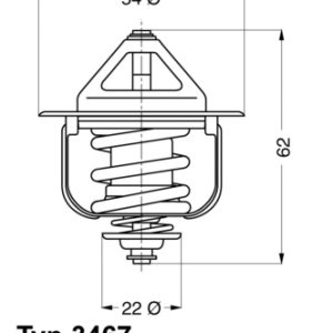Termostat lichid racire OPEL COMBO Autoutilitara/limuzina spatioasa (71_) 1.7 D diesel 60 cai WAHLER 3467.85D
