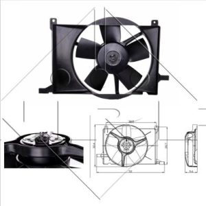 Ventilator radiator OPEL COMBO Autoutilitara/limuzina spatioasa (71_) 1.4 benzina 60 cai NRF 47009