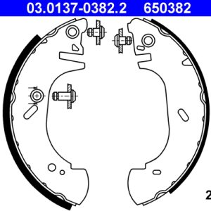 Set saboti frana OPEL MOVANO A caroserie (X70) 2.5 DTi (FD) diesel 99 cai ATE 03.0137-0382.2