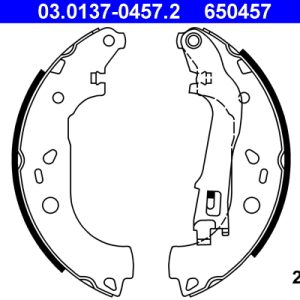 Set saboti frana OPEL COMBO Tour (X12) 1.6 CDTI (C26, D26, E26, C05) diesel 95 cai ATE 03.0137-0457.2