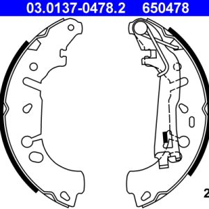 Set saboti frana OPEL ADAM (M13) 1.2 benzina 69 cai ATE 03.0137-0478.2
