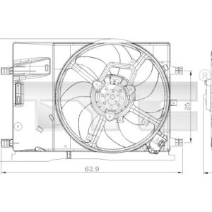 Ventilator radiator OPEL ADAM (M13) 1.2 benzina 69 cai TYC 809-0018