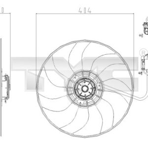 Ventilator radiator OPEL CASCADA (W13) 1.4 Turbo (67) benzina 140 cai TYC 825-0019