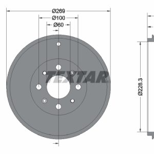 Tambur frana OPEL ADAM (M13) 1.4 benzina 87 cai TEXTAR 94027200