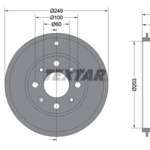 Tambur frana OPEL ADAM (M13) 1.4 benzina 101 cai TEXTAR 94027600
