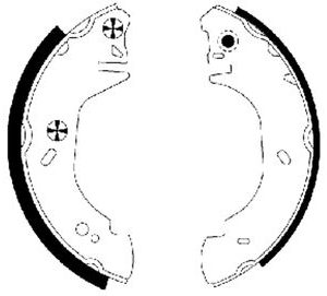 Set saboti frana OPEL MOVANO A platou / sasiu (X70) 2.5 DTI (ED, HD, UD0, UD4) diesel 115 cai TEXTAR 91054500